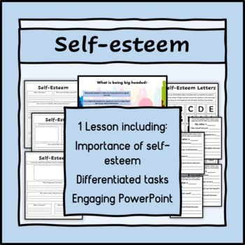 Preview of Self Esteem Lesson - Distance Learning Suitable