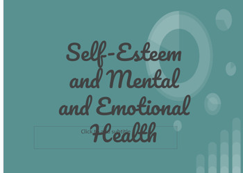 Self-Esteem, Mental Emotional Health, & Self Talk Unit with assignments