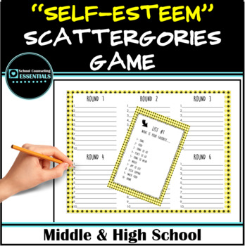 Preview of Self-Esteem Scattergories Game Activity- Social Emotional- Google Slides option