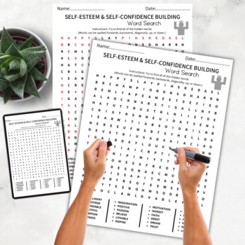 Preview of Self-Esteem & Self-Confidence Building Word Search