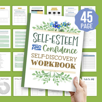 Preview of Self Esteem Worksheet Activities Mental Health Middle High School Counseling SEL