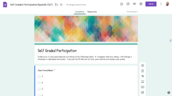 Preview of Self-Graded Participation Form