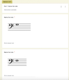 Choir Sub Plan/Quiz SELF GRADING - Bass Clef letter names