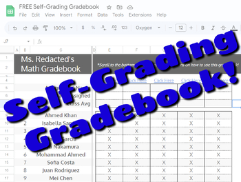 Preview of Self-Grading Gradebook - Google Sheets