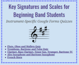 Google Classroom Beginning Scales Lesson/Quiz (by instrument)