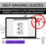 Self-Grading Musical Literacy Quizzes for String Orchestra