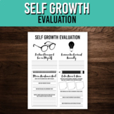 Self Growth Evaluation | Goal Setting Worksheet | Mental H
