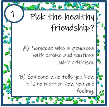 Self Guided Scoot: Healthy Friendships by The Zealous Counselor | TpT