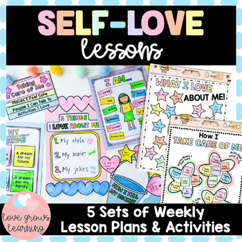 Preview of Self Love Curriculum, Activities For Self Esteem and Mental Health Awareness