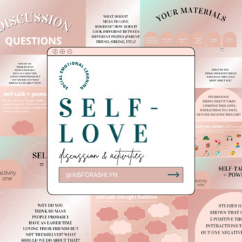 Preview of Self-Love Discussion Questions and Acitivities