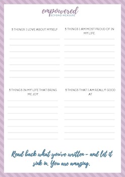 Self Love Printables by Books Bees and ABCs | TPT