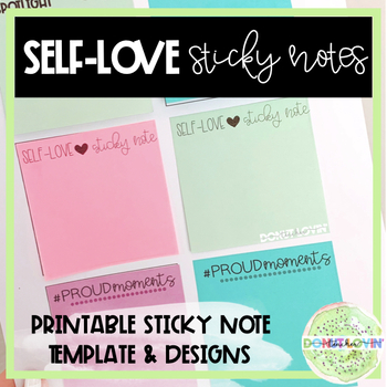 Self-Love Sticky Notes [FREEBIE} by Donut Lovin' Teacher | TpT