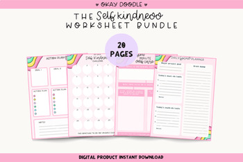 Preview of Self Love Worksheet Bundle of Printables