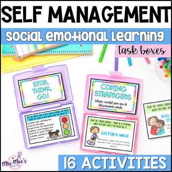 Preview of Self Management: Social Emotional Learning Task Boxes