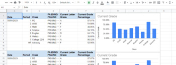 Preview of Self Management Student Grade Tracker