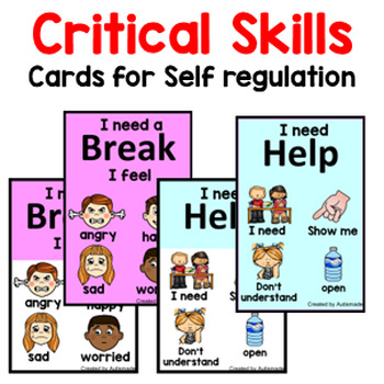 Preview of Self-Management Visual Support Cards - Autism/Special Ed