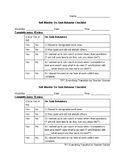 Self-Monitor On-Task Behavior Checklist