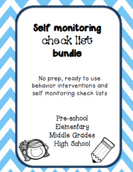 Preview of EDITABLE Self Monitoring Check List and Data Collection Bundle