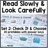 Self-Monitoring Reading Activities - Check It Slowly - Dec