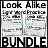 Self-Monitoring Reading BUNDLE - Look Alike Sight Words Practice