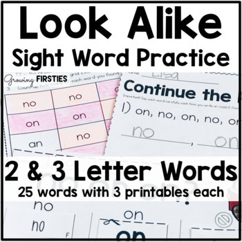 Preview of Self-Monitoring Reading - Look Alike Sight Word Practice - Reading Strategies