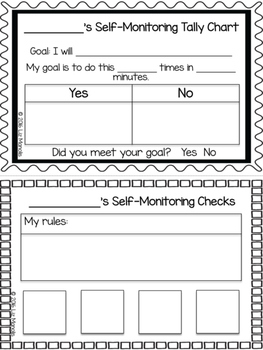 Self-Monitoring Behavior Tools for Students by The Autism Vault | TpT