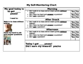 Self-Monitoring chart for inclusion