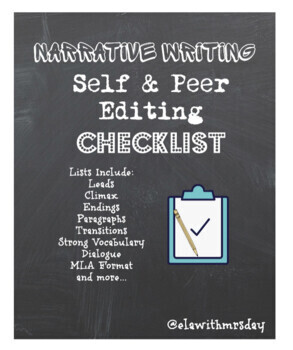 Preview of Self & Peer Editing Checklist