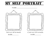 Self Portrait: 1st Day of School- Last Day of School