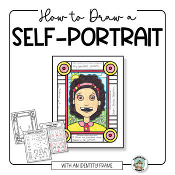 Preview of Self Portrait Drawing • Elementary Art • Interactive Identity Frame