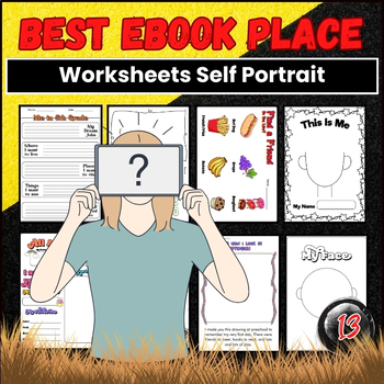 Preview of Self Portrait First Day of School  Face Template Worksheets