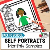 Self Portrait Template and Monthly Name Writing Samples