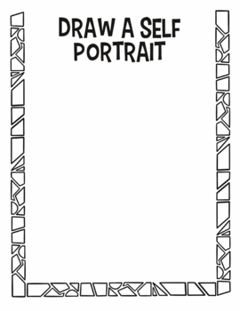 Self Portrait Worksheet (Template) by Coping Counts TpT