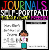 Self-Portrait Year Long Journal for PreK/K with Editable C