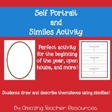 Self Portrait and Similes Activity