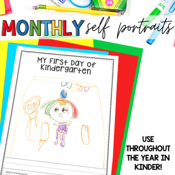 Monthly Self-Portraits Keepsake Portfolio (Draw & Write Name)