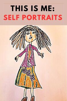 Preview of Self Portraits Self Esteem Art Lesson K 1st 2nd 3rd grade