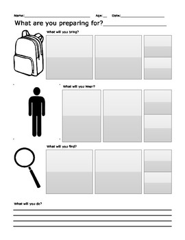 Preview of Emergency and Extended Outing Preparedness Activity Sheet