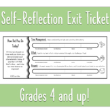 Self-Reflection Exit Ticket for Learning Skills