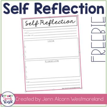 reflection self freebie teachers