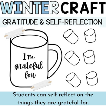 Preview of SELF REFLECTION | Thankful Gratitude Mug Craft Activity | Low Prep | Printable