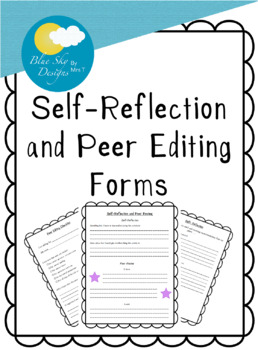 Preview of Self Reflection and Peer Editing Forms
