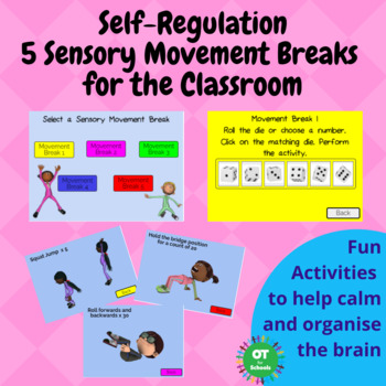 Preview of Self-Regulation: 5 Sensory Movement Breaks for the Classroom (BOOM DECK)