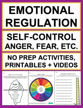 Preview of Self-Regulation Activities | Emotional Regulation + Self-Control