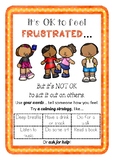 Self-Regulation Behavior Posters- It's OK to feel angry, f