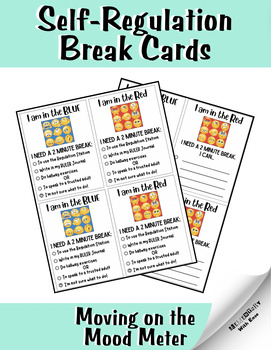 Preview of Self-Regulation Break Cards (editable in Canva)