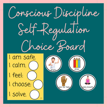 Self Regulation Choice Board Conscious Discipline Distance Learning And Print