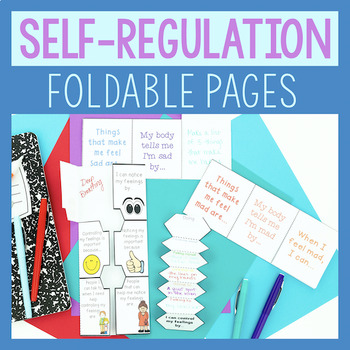 Preview of Self Regulation Foldable Activities For Lessons On Self Regulation Strategies