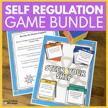 Preview of Self Regulation Game Bundle for SEL and Group Counseling - Feelings & Strategies