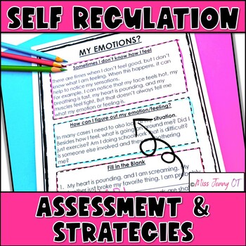 Preview of Self Regulation Interoception Assessment and Strategies Worksheets OT